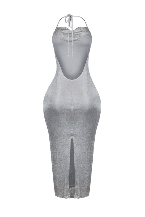 Natalia Lurex Metallic Midi Dress